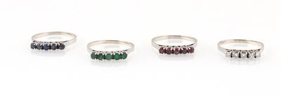 Brillant Farbstein Ringset - Jewellery