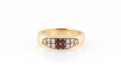 Brillant Rubin Ring zus. ca. 0,50 ct - Jewellery