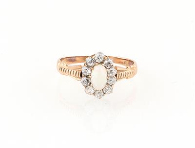 Diamant Opal Ring - Klenoty