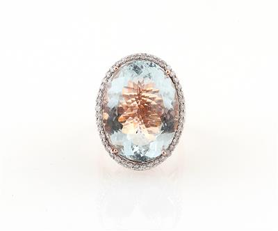 Aquamarinring ca. 16,50 ct - Klenoty