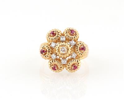 Diamant Rubin Ring - Gioielli