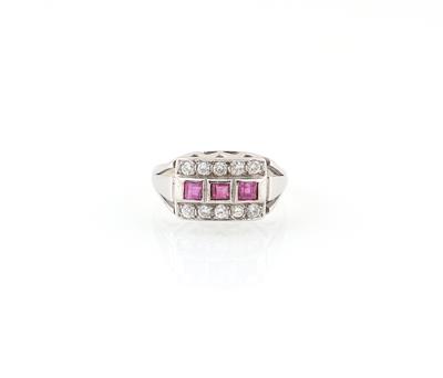 Brillant Rubin Ring - Schmuck