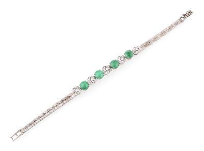 Diamant Jadeit Armkette - Jewellery