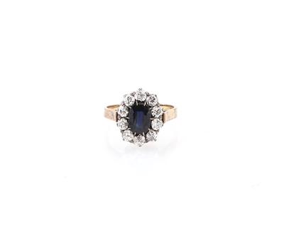 Brillant Saphirring zus. ca. 2,00 ct - Schmuck