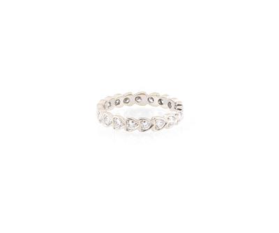 Brillantmemoryring zus. ca. 1,00 ct - Klenoty