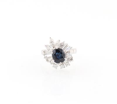 Diamant Saphir Ring - Schmuck