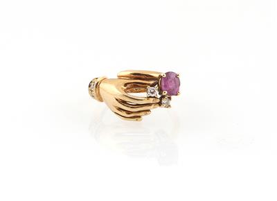 Brillant Rubin Ring - Schmuck