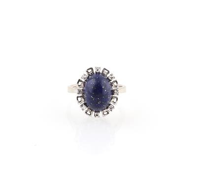 Achtkantdiamant Lapislazuli Ring - Klenoty