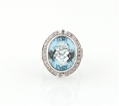 Aquamarinring ca. 13 ct - Schmuck