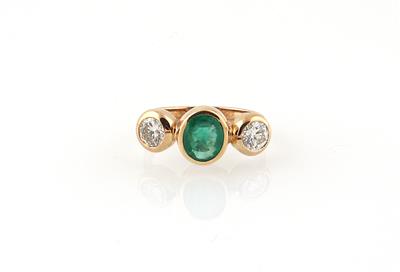 Brillant Smaragd Ring - Schmuck