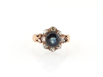 Diamant Saphir Ring - Klenoty