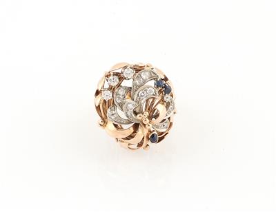 Diamant Saphir Ring - Schmuck