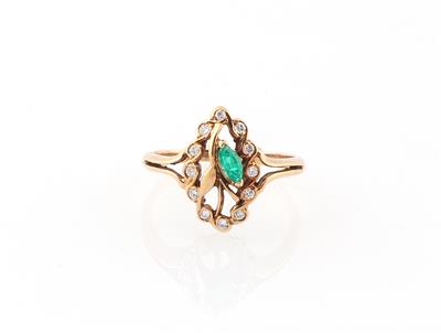 Brillant Smaragd Ring - Schmuck