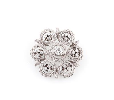 Diamantbrosche zus. ca. 3 ct - Schmuck