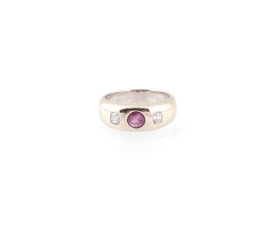 Diamant Rubin Ring - Schmuck