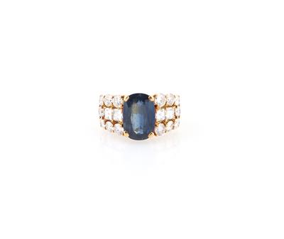 Diamant Saphir Ring - Schmuck