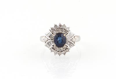 Diamant Saphir Ring - Schmuck