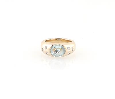 Brillant Aquamarinring - Schmuck