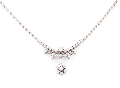 Diamantcollier zus. ca. 2 ct - Klenoty