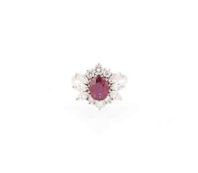 Diamant Rubin Ring - Schmuck