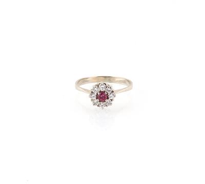 Brillant Rubin Ring - Schmuck