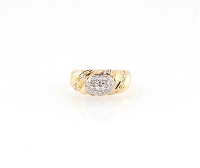 Achtkantdiamant Ring zus. ca. 0,45 ct - Klenoty