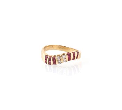 Brillant Rubin Ring - Schmuck