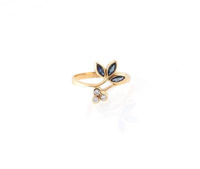 Brillant Saphir Ring - Schmuck