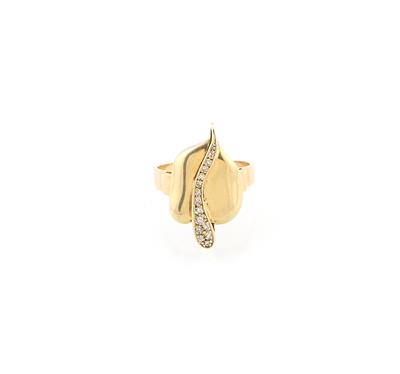Achkantdiamant Ring zus. ca. 0,15 ct - Jewellery