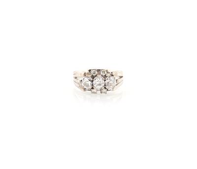 Altschliffdiamant Ring zus. ca. 1,30 ct - Klenoty