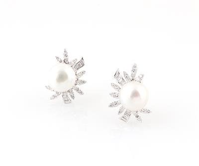 Diamant Kulturperlen Ohrclips - Jewellery