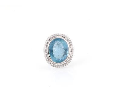 Aquamarinring ca. 11,40 ct - Jewellery