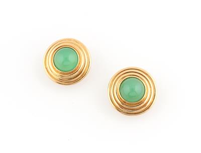 Chrysoprasohrclips - Klenoty