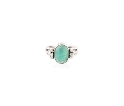 Achtkantdiamant Smaragd Ring - Jewellery