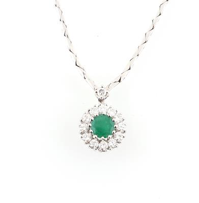 Brillant Smaragdcollier - Jewellery