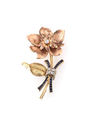 Diamant Blütenbrosche - Jewellery