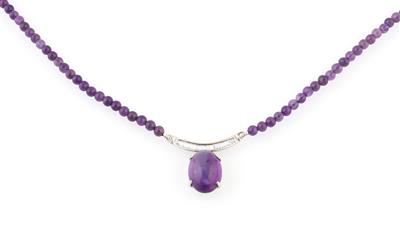 Diamant Amethystcollier - Sommerauktion Diamanten, Farb- und Schmucksteine