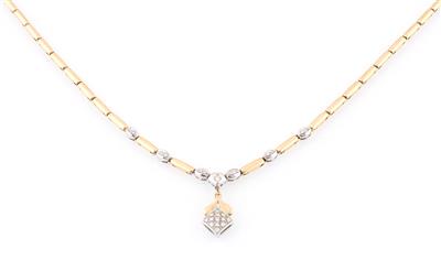 Brillantcollier zus. ca. 0,35 ct - Klenoty