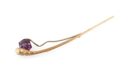 Brillant Amethyst Stabbrosche - Jewellery