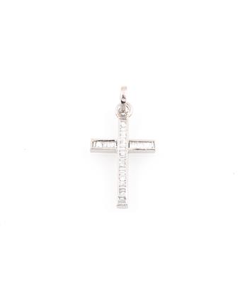 Diamant Kreuzanhänger zus. ca.0,30 ct - Schmuck