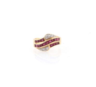 Brillant Rubin Ring - Schmuck