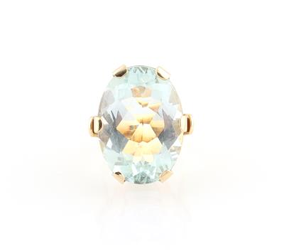 Aquamarinring ca. 30 ct - Klenoty