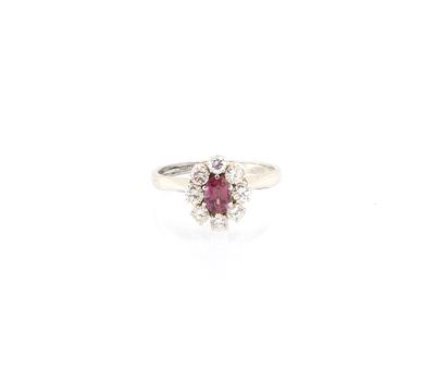 Brillant Rubin Ring - Autumn Auction – Diamonds, coloured stones and gemstones