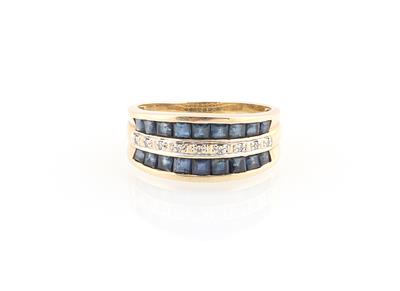 Diamant Saphir Ring - Autumn Auction – Diamonds, coloured stones and gemstones