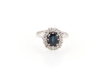 Diamant Saphir Ring - Autumn Auction – Diamonds, coloured stones and gemstones