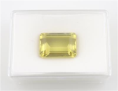 Loser Lemoncitrin 96,40 ct - Herbstauktion - Diamanten, Farb- und Schmucksteine