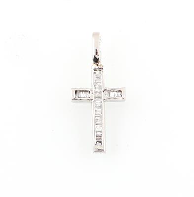 Diamant Kreuzanhänger zus. ca.0,18 ct - Gioielli