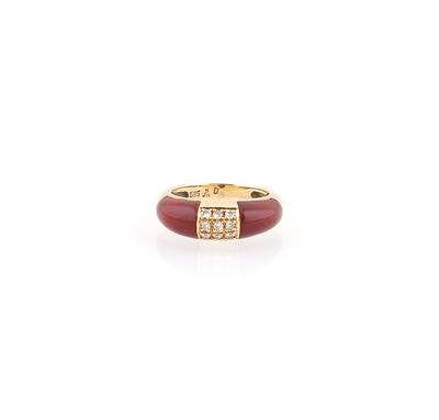 Achtkantdiamant Karneol Ring - Jewellery
