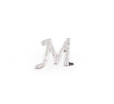 Brillantanhänger Buchstabe M zus. ca. 0,16 ct - Jewellery