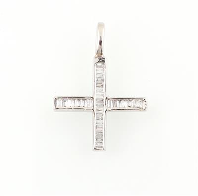 Diamant Kreuzanhänger zus. ca.0,20 ct - Gioielli